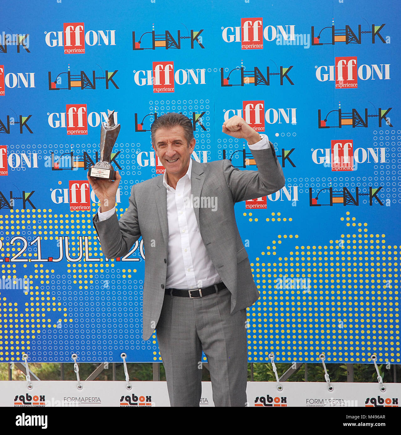 Giffoni, Sa, Italie - 16 juillet 2011 : Ezio Greggio à Giffoni Film Festival 2011 - le 16 juillet 2011 à Giffoni, Italie Banque D'Images