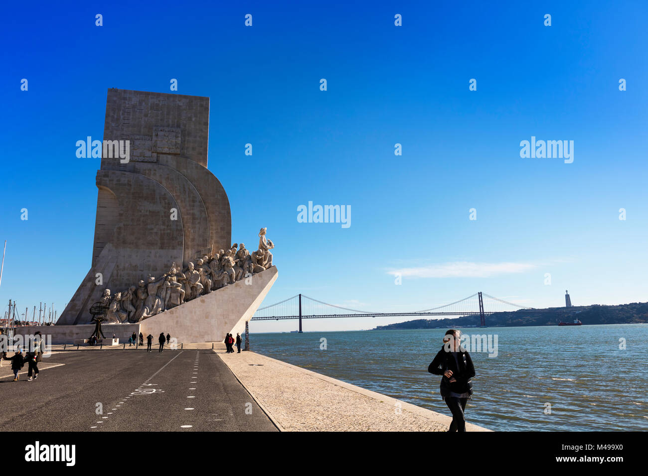 Monument des Découvertes à Belem de Lisbonne, Portugal. Banque D'Images