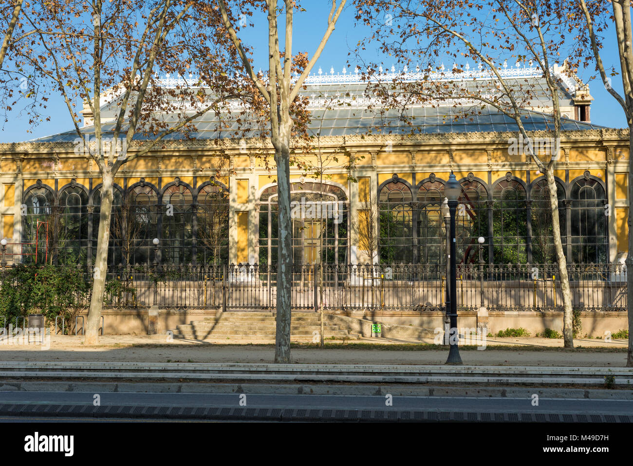 Jardin d'hiver dans le parc de la Ciutadella, Barcelone Banque D'Images