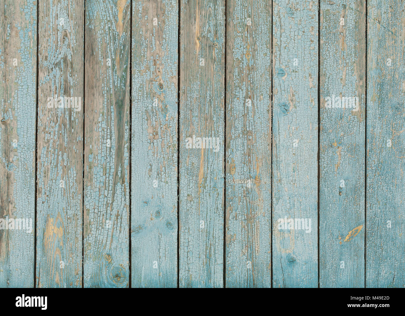 La texture du bois peint bleu ancien Banque D'Images