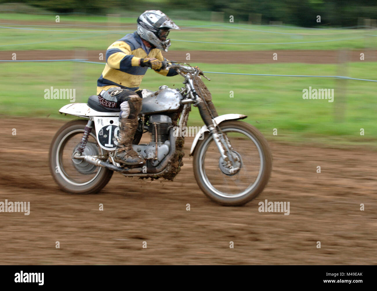 Motocross Vintage à Burghfield racetrack près de Reading Berks Angleterre 2006 Banque D'Images