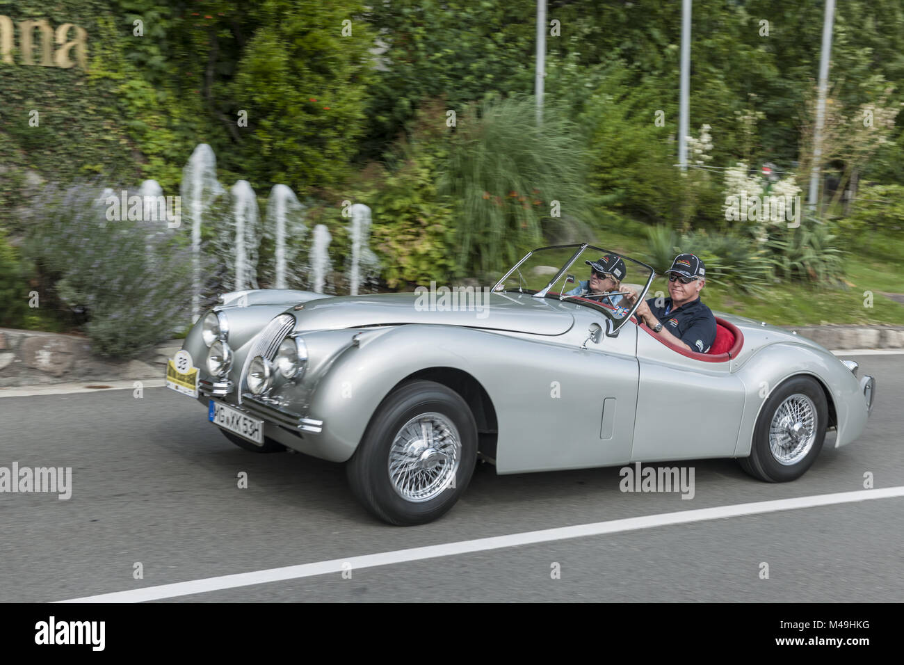 Le Tyrol du Sud Rallye 2016 Jaguar XK 120 OTS SE side Banque D'Images