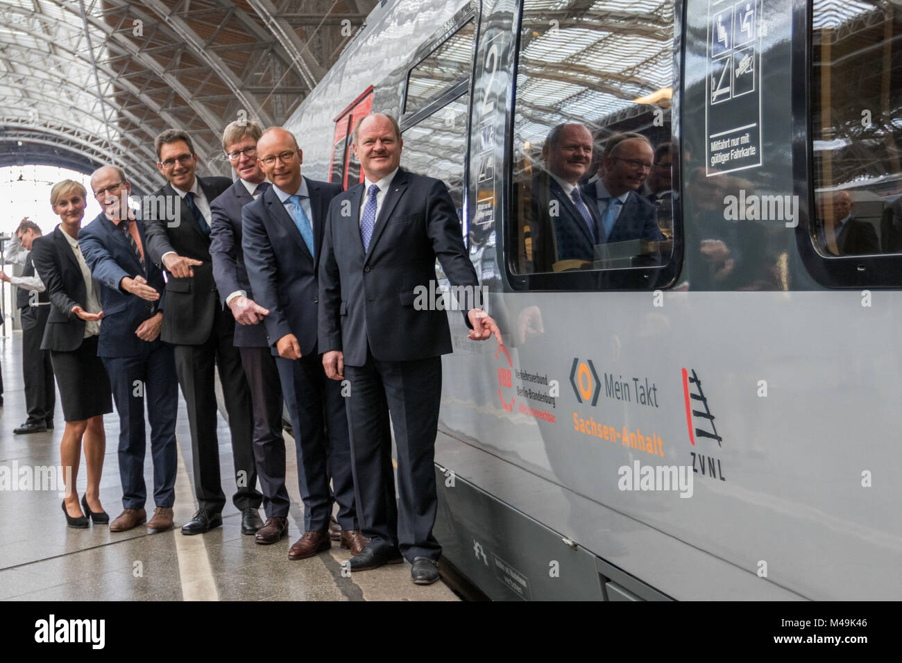 Présentation de nouveaux trains pour le S-Bahn Mitteldeutschland Banque D'Images