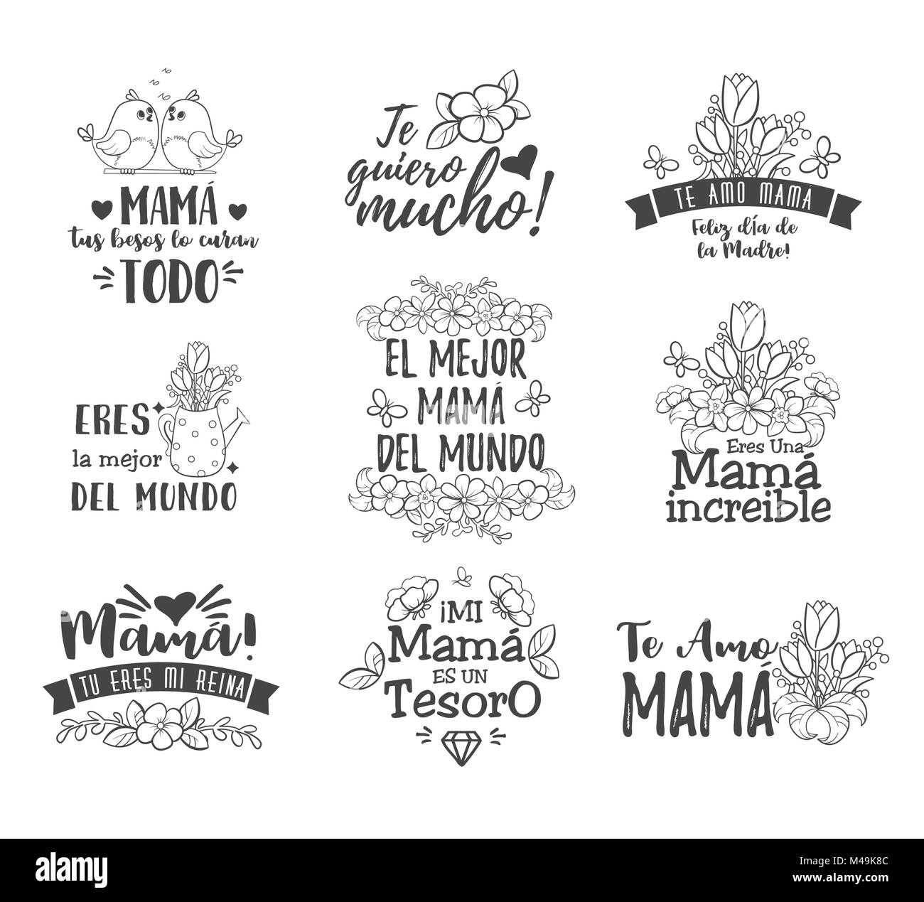 La mère d'accueil de jour d'espagnol Illustration de Vecteur
