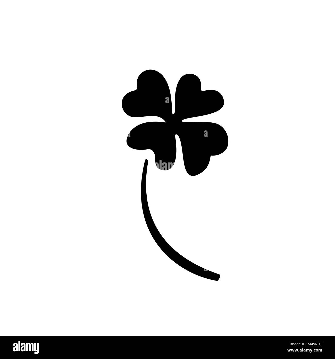 Trèfle à quatre feuilles. St Patrick day vecteur. Vector illustration. Illustration de Vecteur