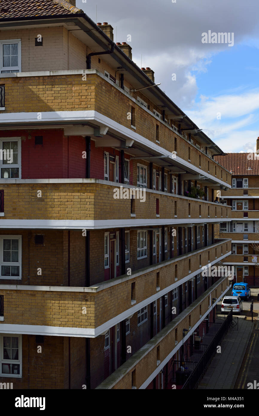 Appartements Conseil, Limehouse, Londres, Royaume-Uni Banque D'Images