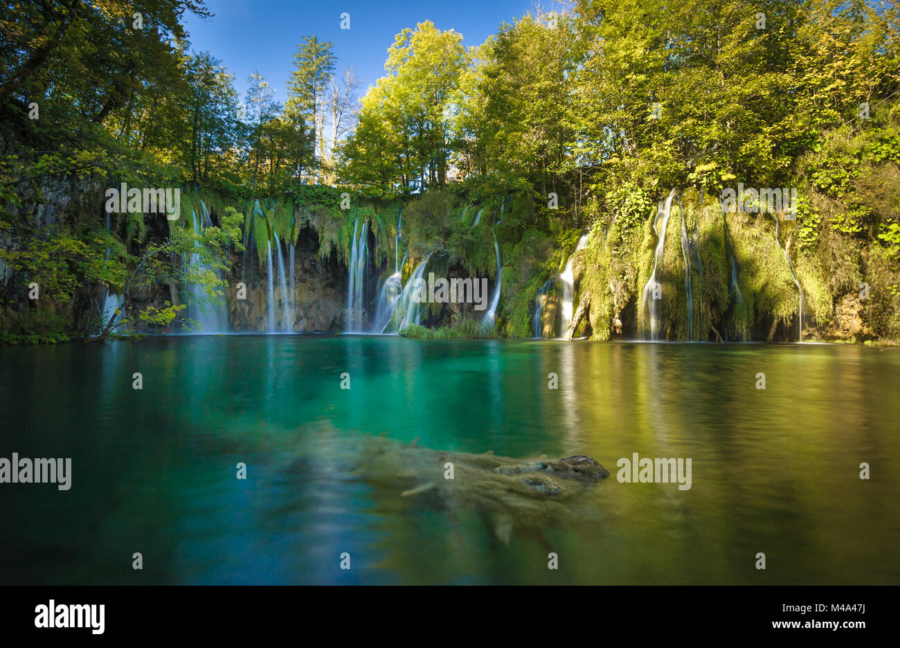 Le parc national des Lacs de Plitvice, Croatie. UNESCO World Heritage site. Banque D'Images