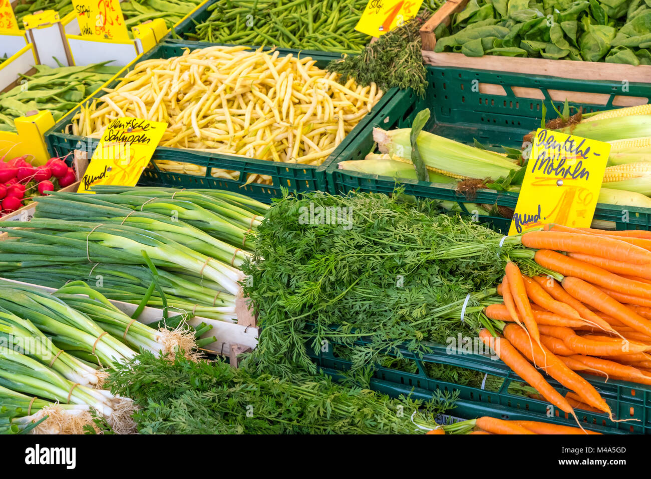 Stand du marché aux légumes à vendre Banque D'Images