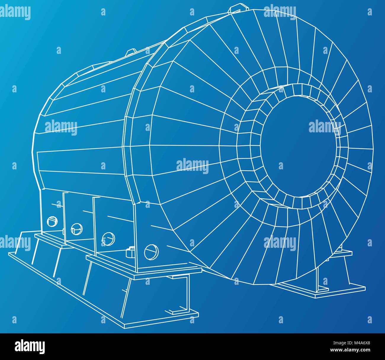 Vector illustration de l'unité du moteur de l'industrie de l'huile. Illustration de création 3d. Illustration de Vecteur