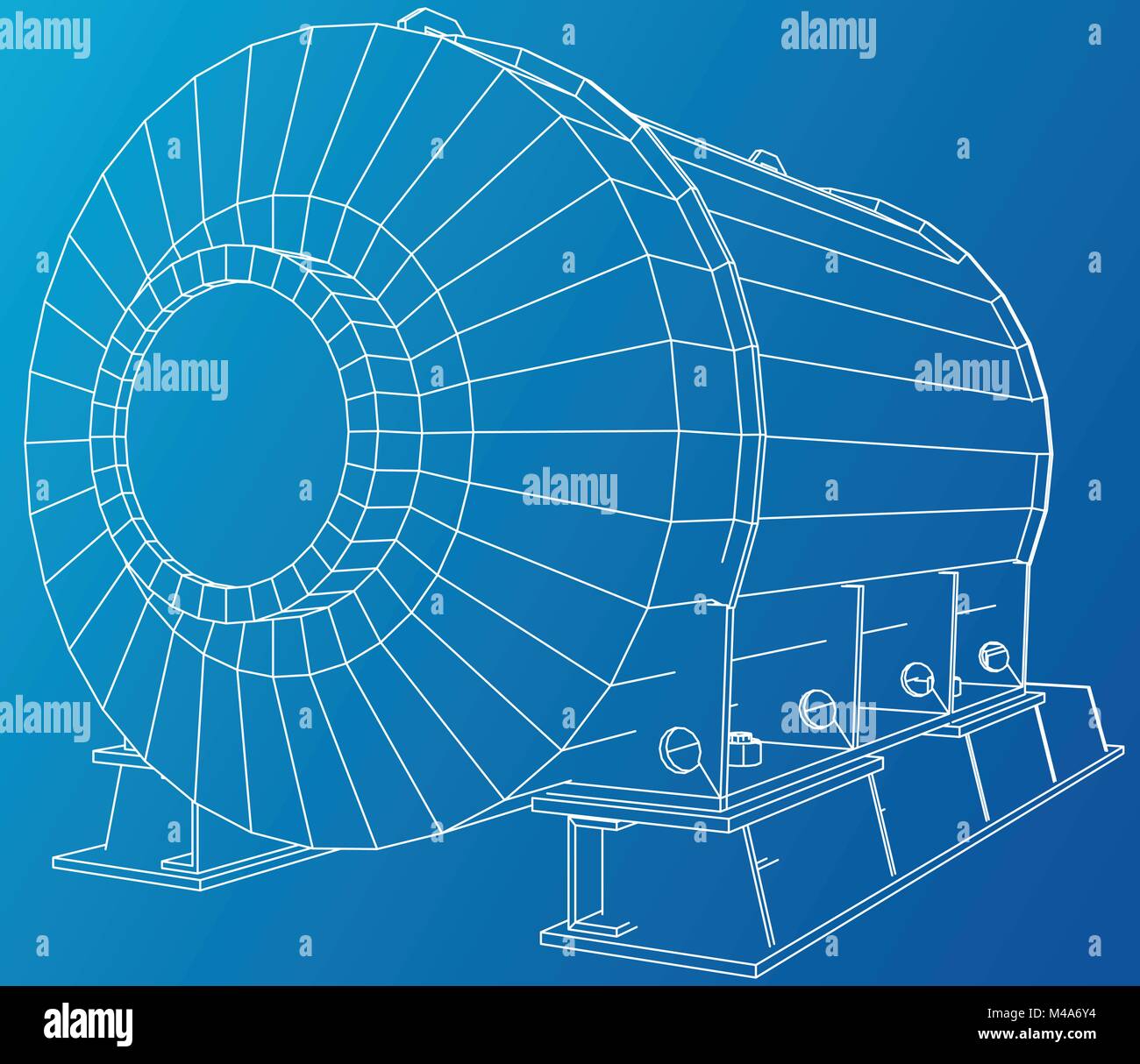 L'équipement industriel. Wire-frame. Format EPS vectoriel10. Le rendu 3D de vecteur Illustration de Vecteur
