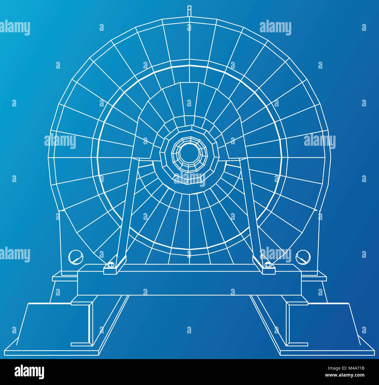 Vector illustration de l'unité du moteur de l'industrie de l'huile. Illustration de création 3d. Illustration de Vecteur