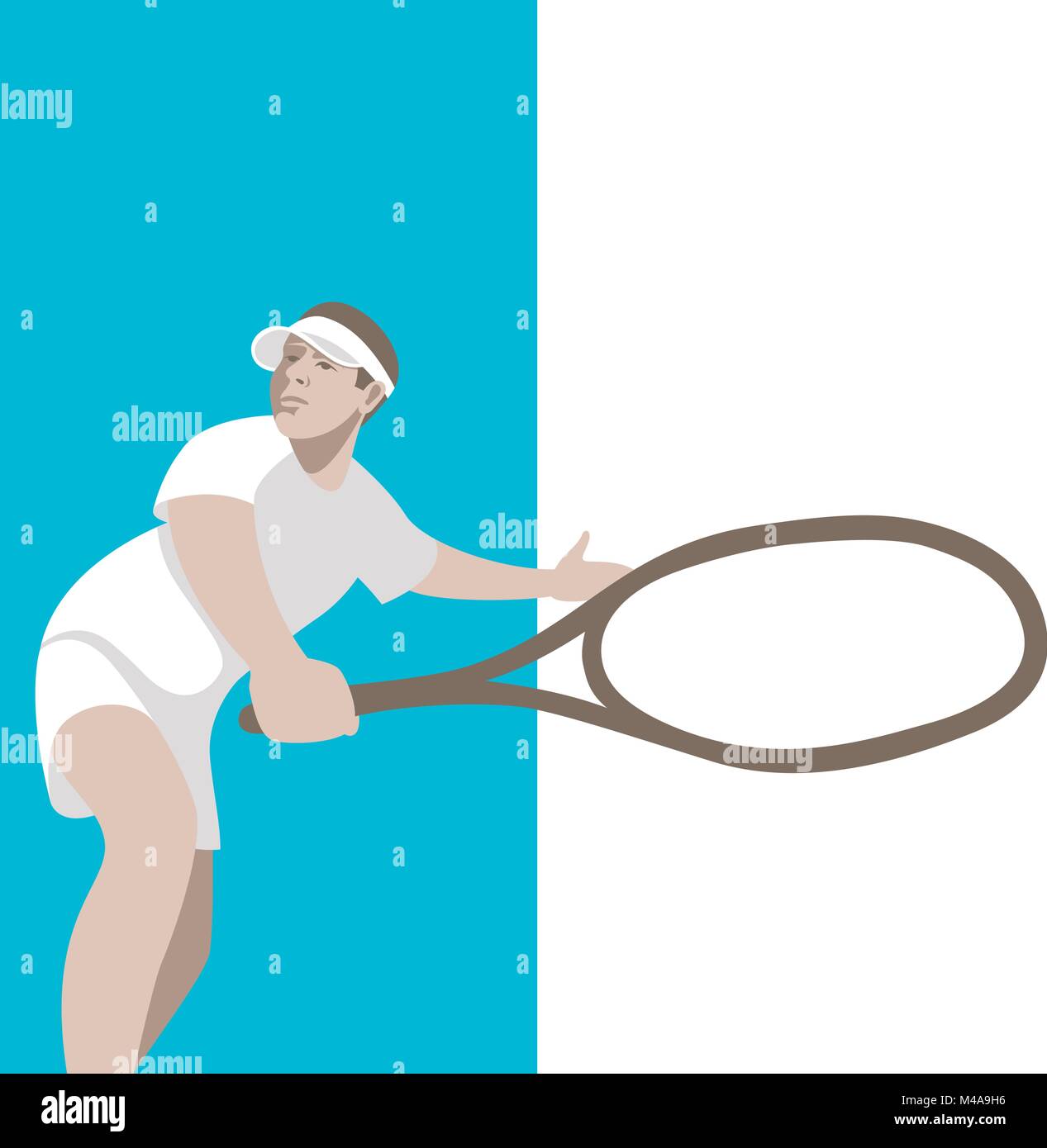 Tennis player vector illustration style plat recto Illustration de Vecteur Tennis player vector illustration style plat recto Illustration de Vecteur