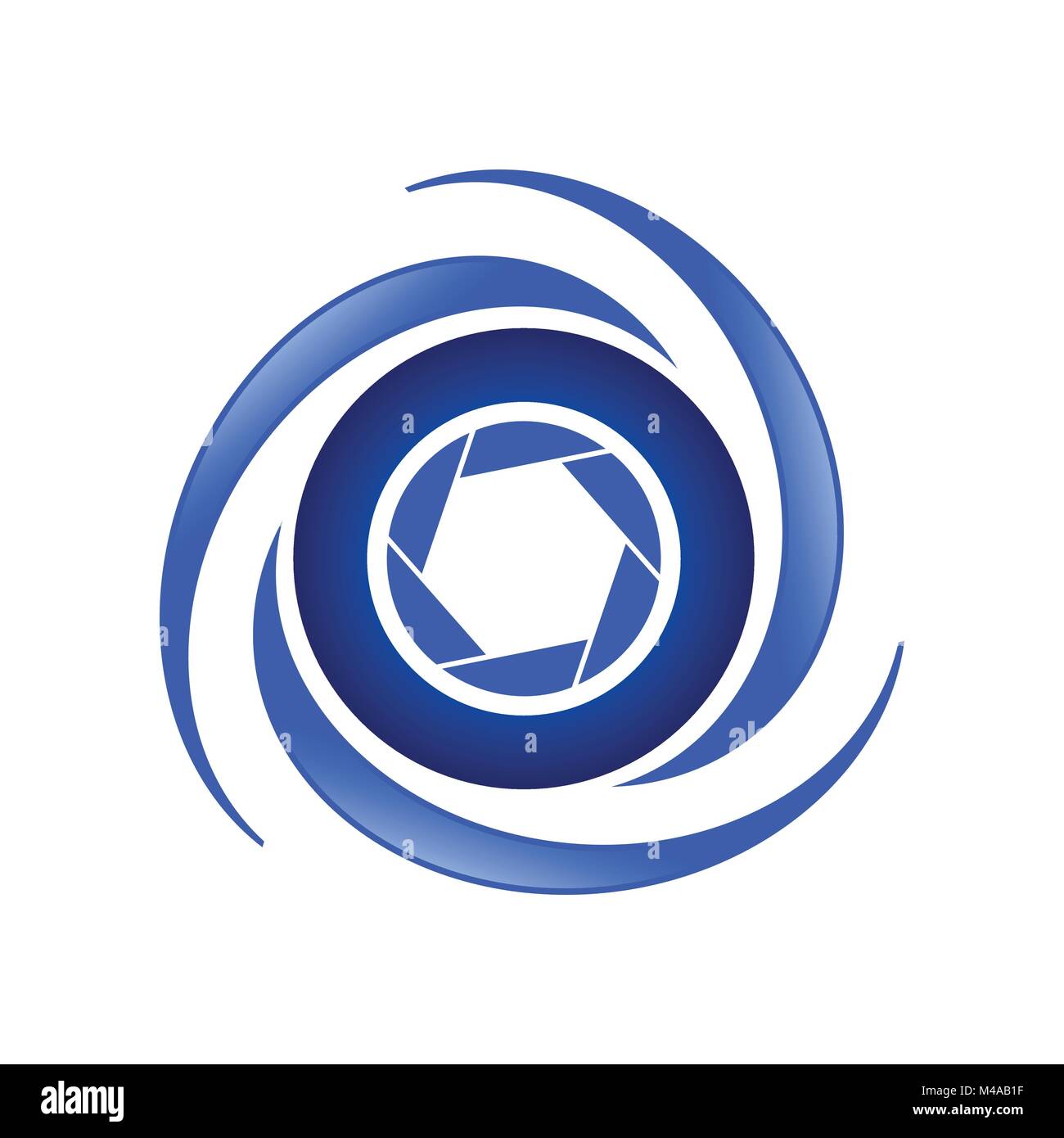 Photographie aérienne symbole géométrique du vecteur Conception Logo Graphique Illustration de Vecteur