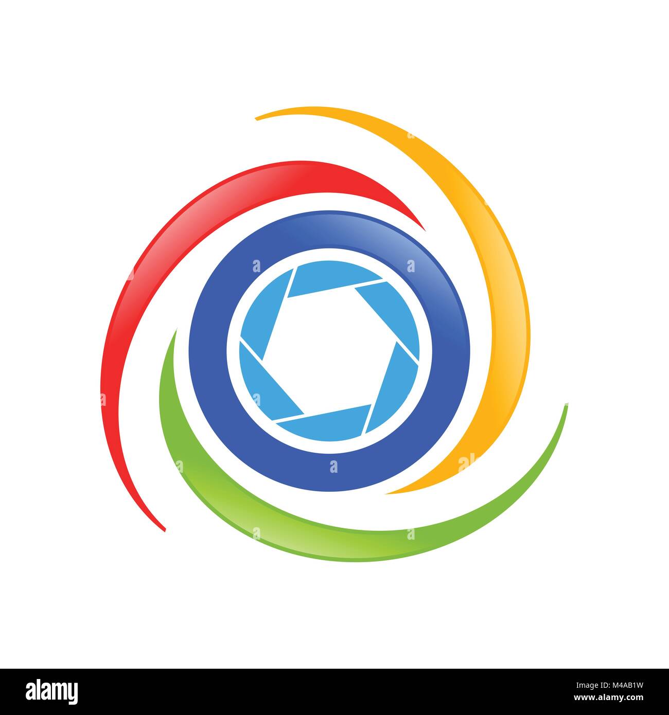 Drone aérien vecteur symbole Photographie Logo Design graphique géométrique Illustration de Vecteur