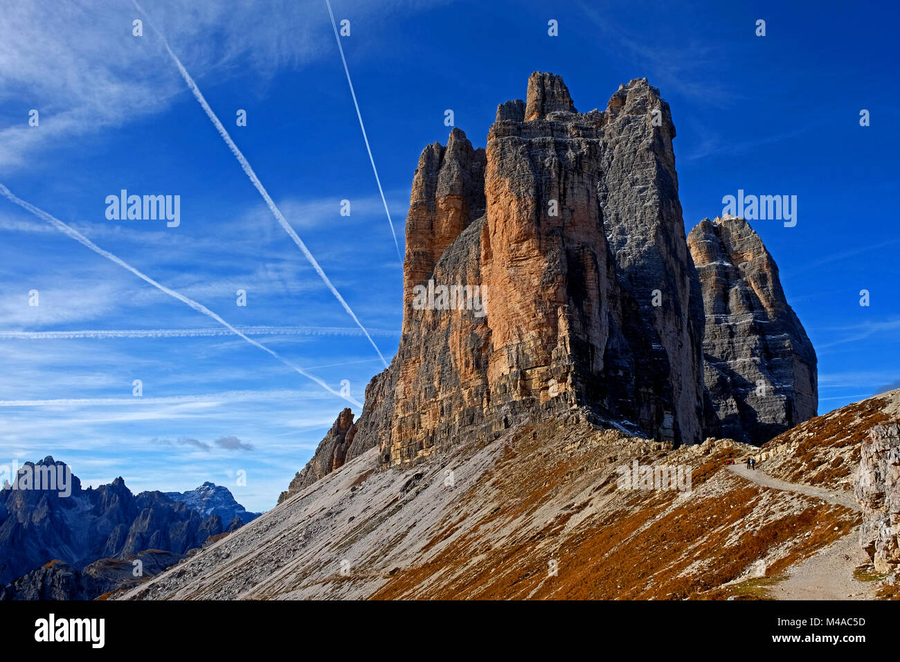 Tre Cime di Lavaredo, Dolomites, Tyrol du Sud, Italie, Drei Zinnen Banque D'Images