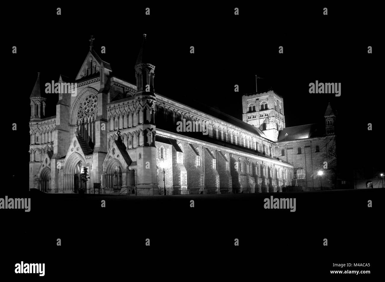 St Albans Cathedral, St Albans, Hertfordshire, England, UK Banque D'Images
