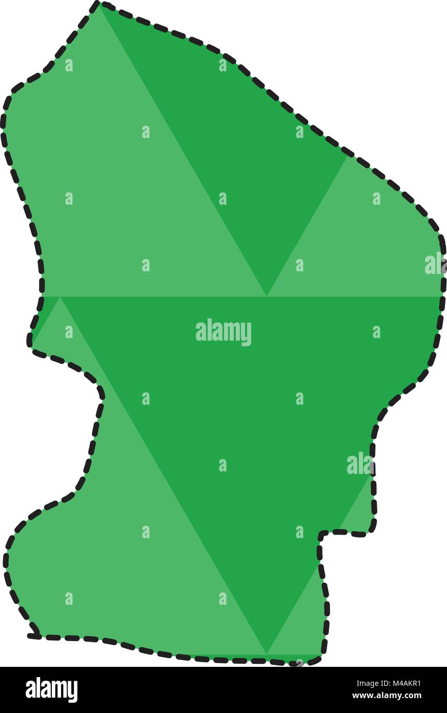 Ligne pointillée plan de Guyane Illustration de Vecteur