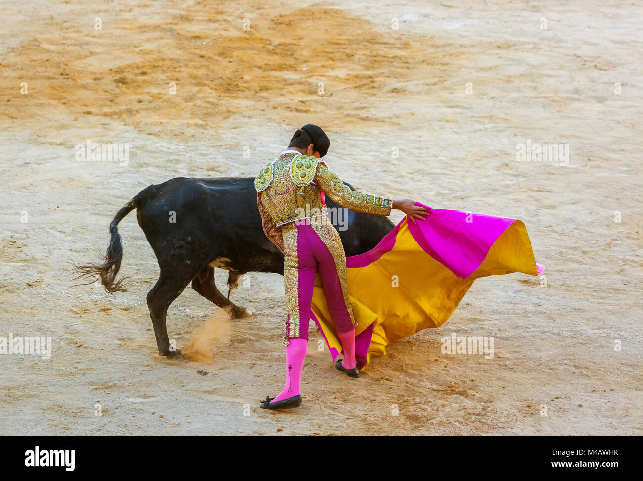 Matador et bull en tourada corrida - Moita Lisbonne Portugal Banque D'Images
