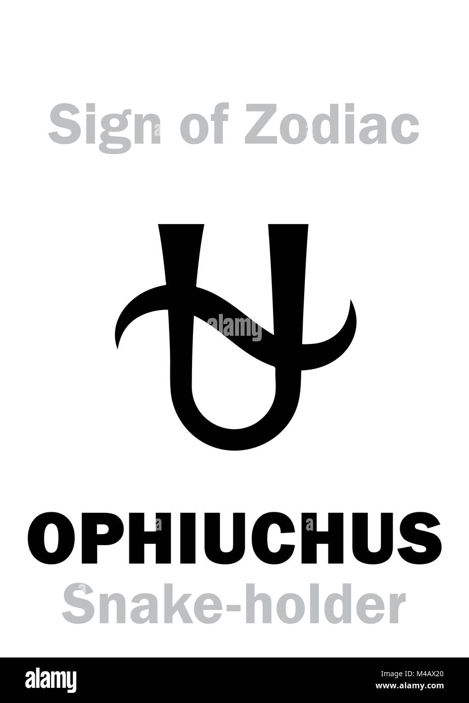 L'ASTROLOGIE : signe de zodiaque OPHIUCHUS (le serpent-holder) Banque D'Images