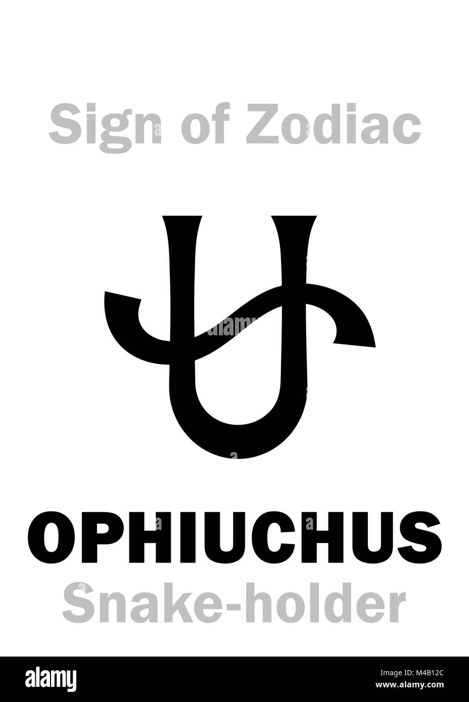 L'ASTROLOGIE : signe de zodiaque OPHIUCHUS (le serpent-holder) Banque D'Images