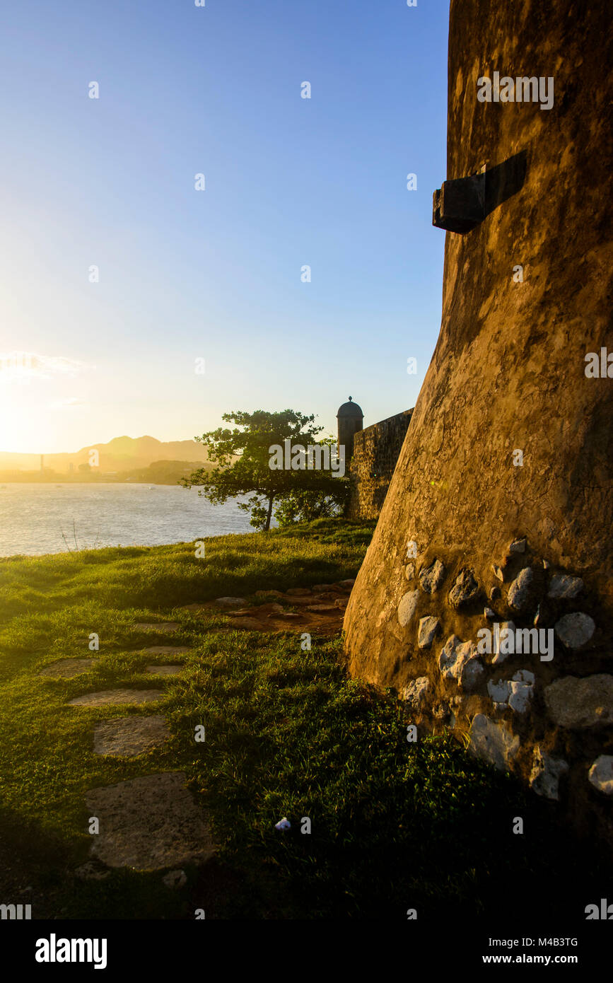 D'une tour de l'éclairage de la forteresse Fortaleza San Felipe de Puerto Plata, République dominicaine, Banque D'Images