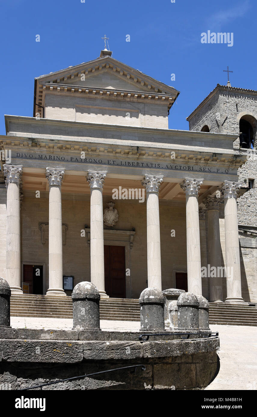 Basilica di San Marino Italie historique Banque D'Images