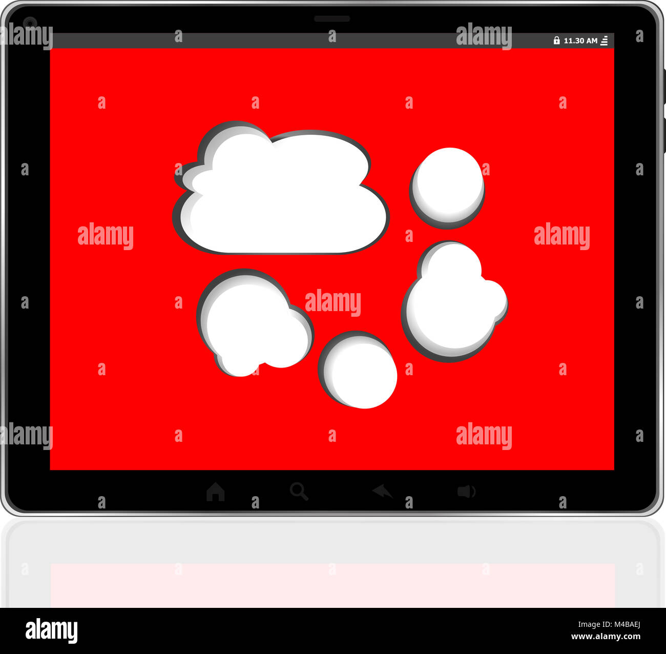 Connexion de cloud computing sur le PC tablette numérique Banque D'Images