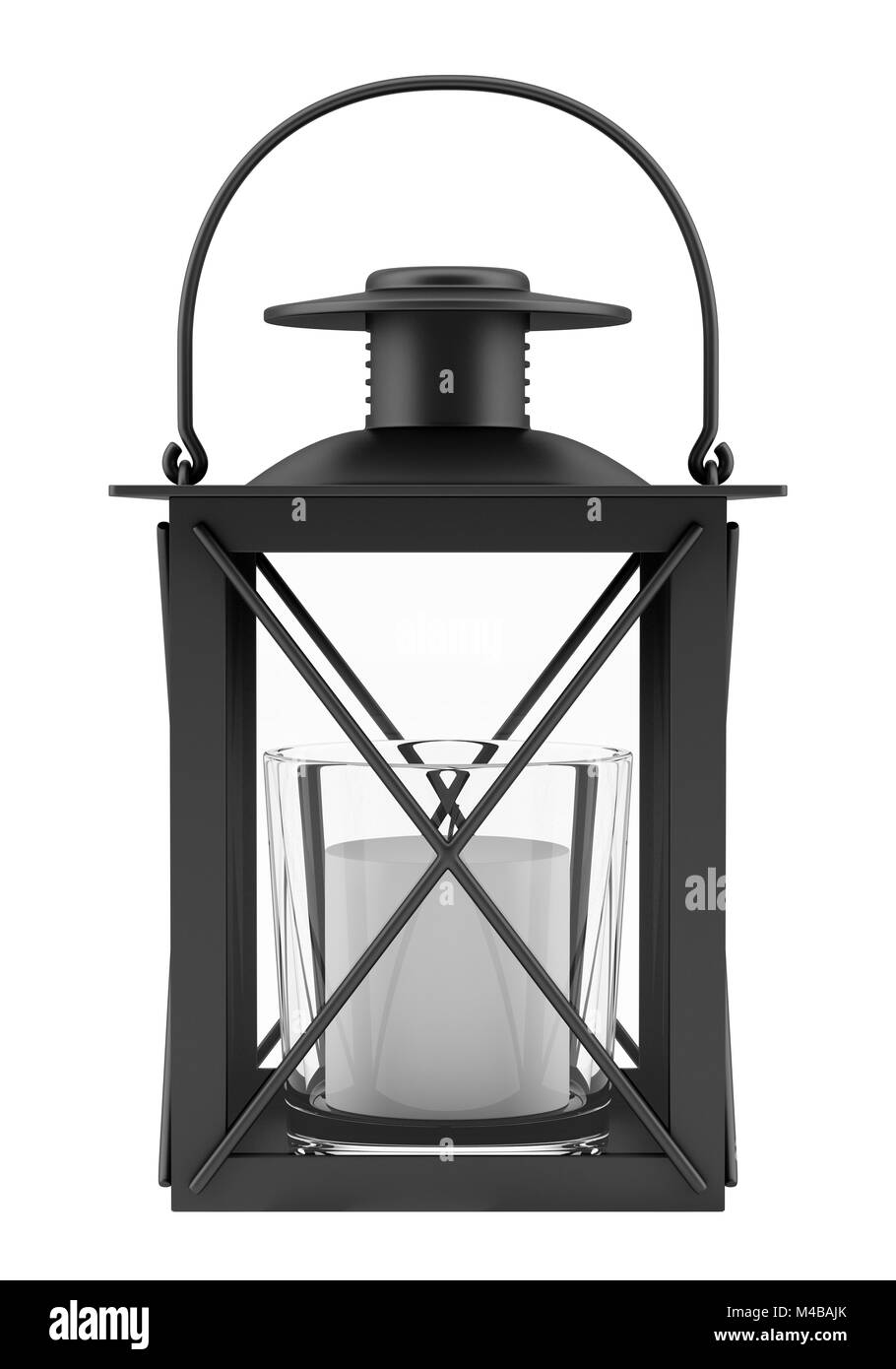 Chandelier noir isolé sur fond blanc Banque D'Images