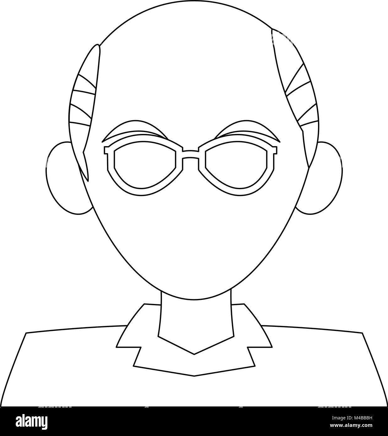 L'homme dessin animé sans visage Illustration de Vecteur