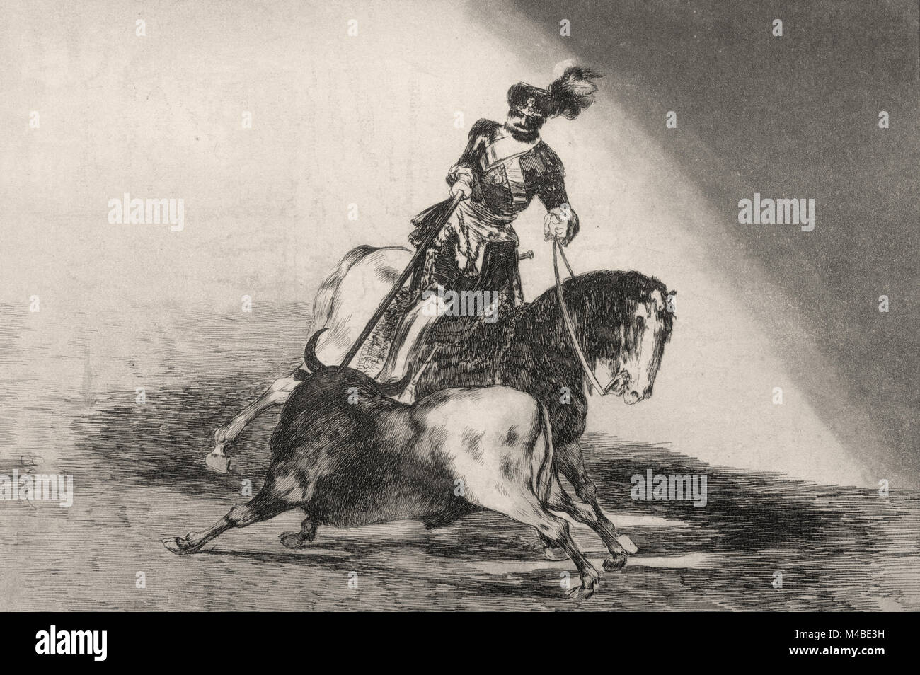 Francisco de Goya y Lucientes - Charles Quint Lançant un taureau Banque D'Images