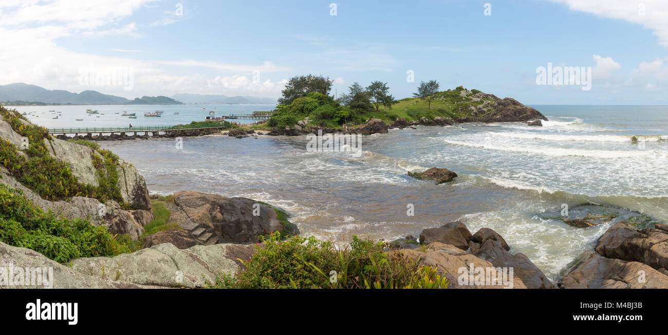 Matadeiro beach à Florianopolis, Santa Catarina, Brésil. Banque D'Images