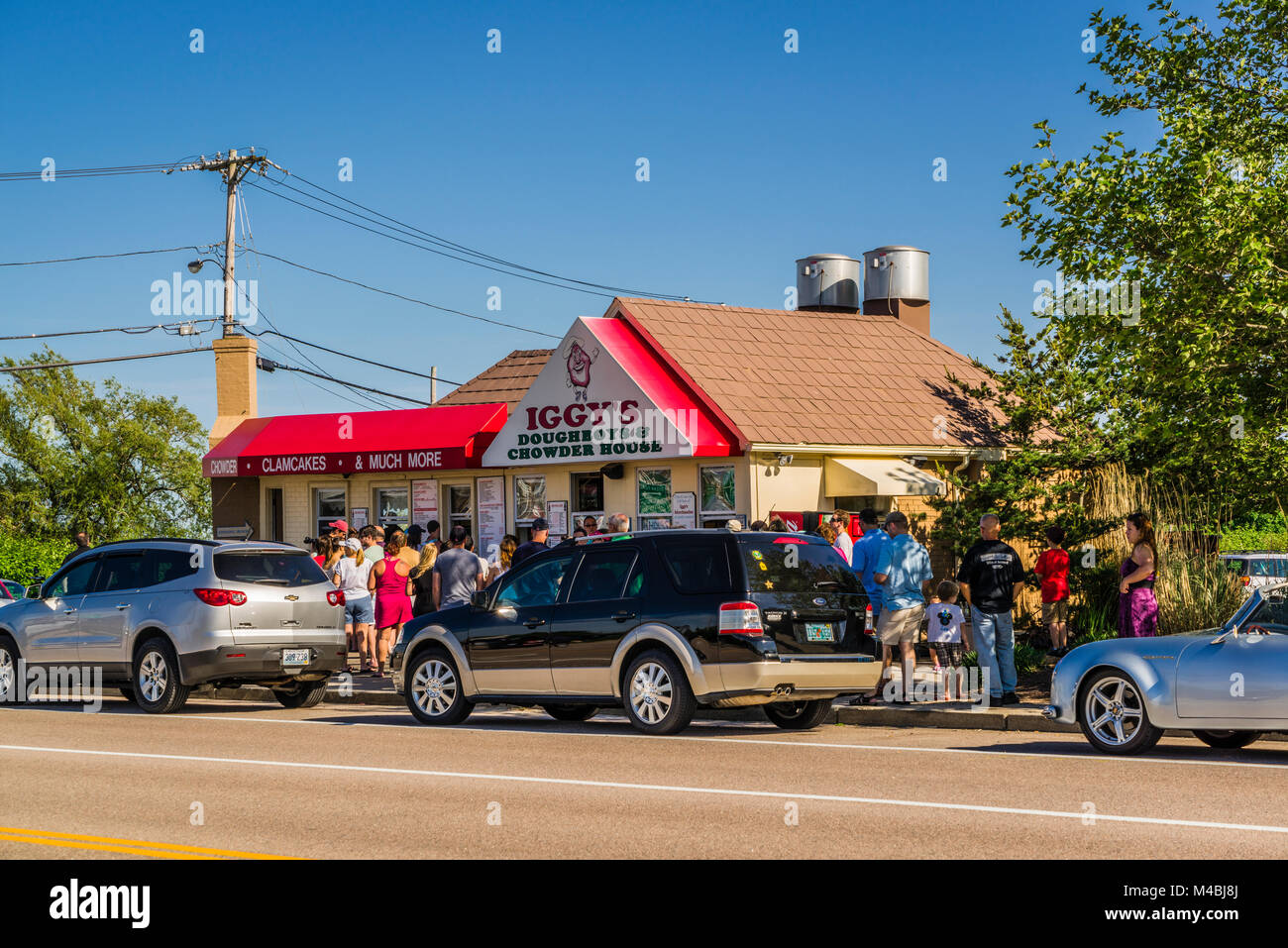 Iggy's Chowder House Doughboys et   Narragansett, Rhode Island, USA Banque D'Images