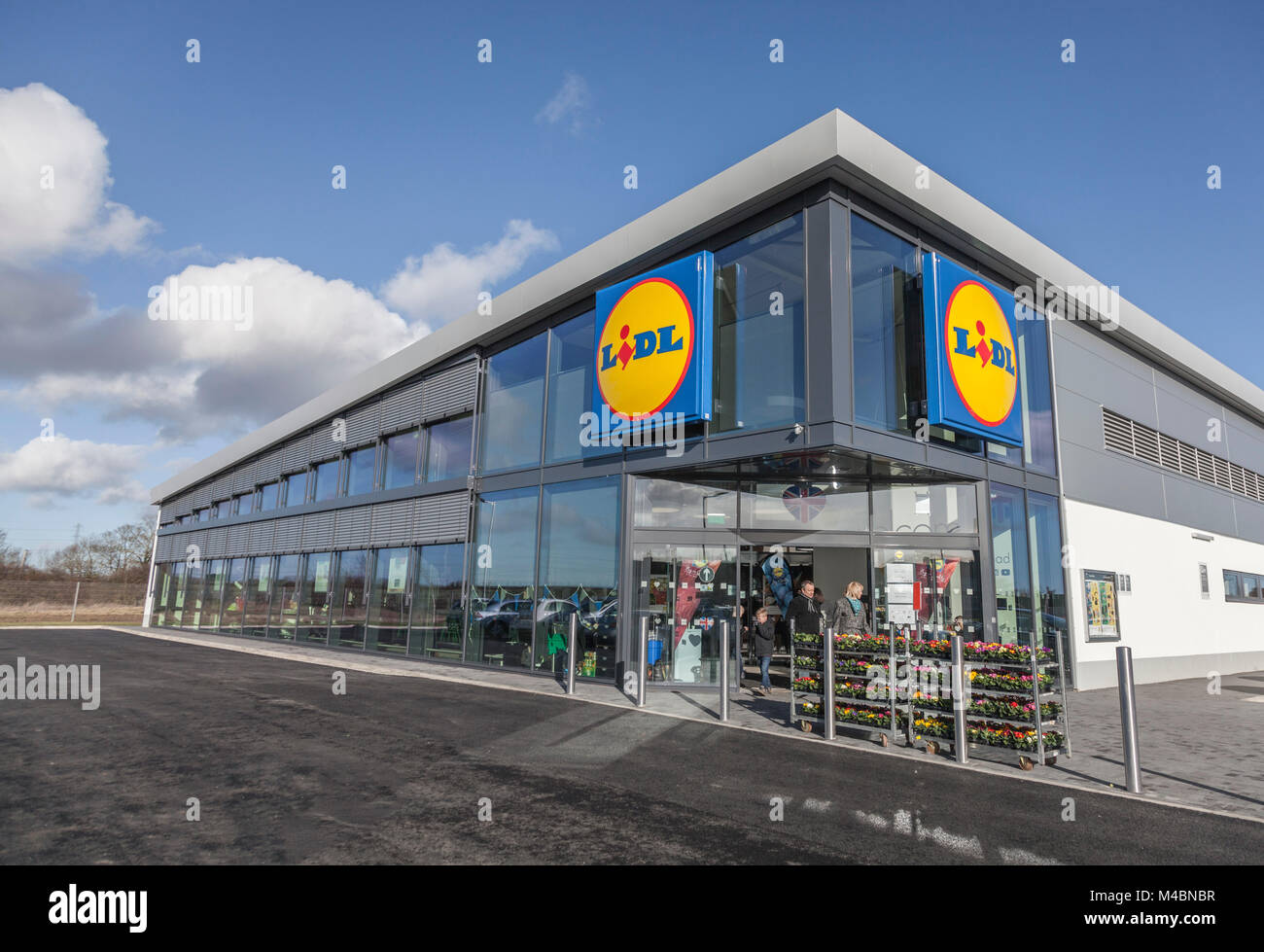 Magasin Lidl, Junction Road, Stockton-on-Tees, Angleterre, RU Banque D'Images