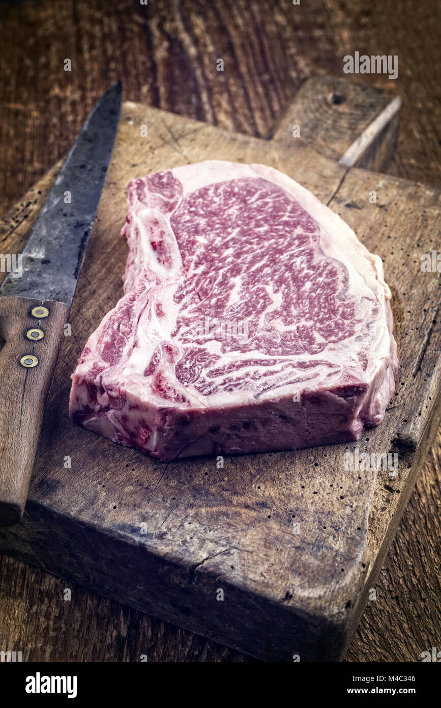 Côte de boeuf Wagyu Banque D'Images