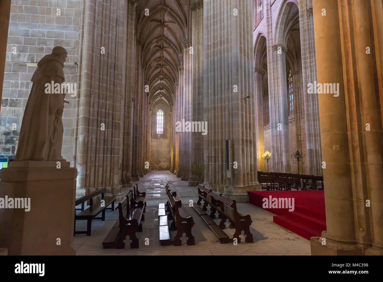 Vue de l'intérieur de Santa Maria da Vitoria Batalha abbaye Dominicaine Banque D'Images