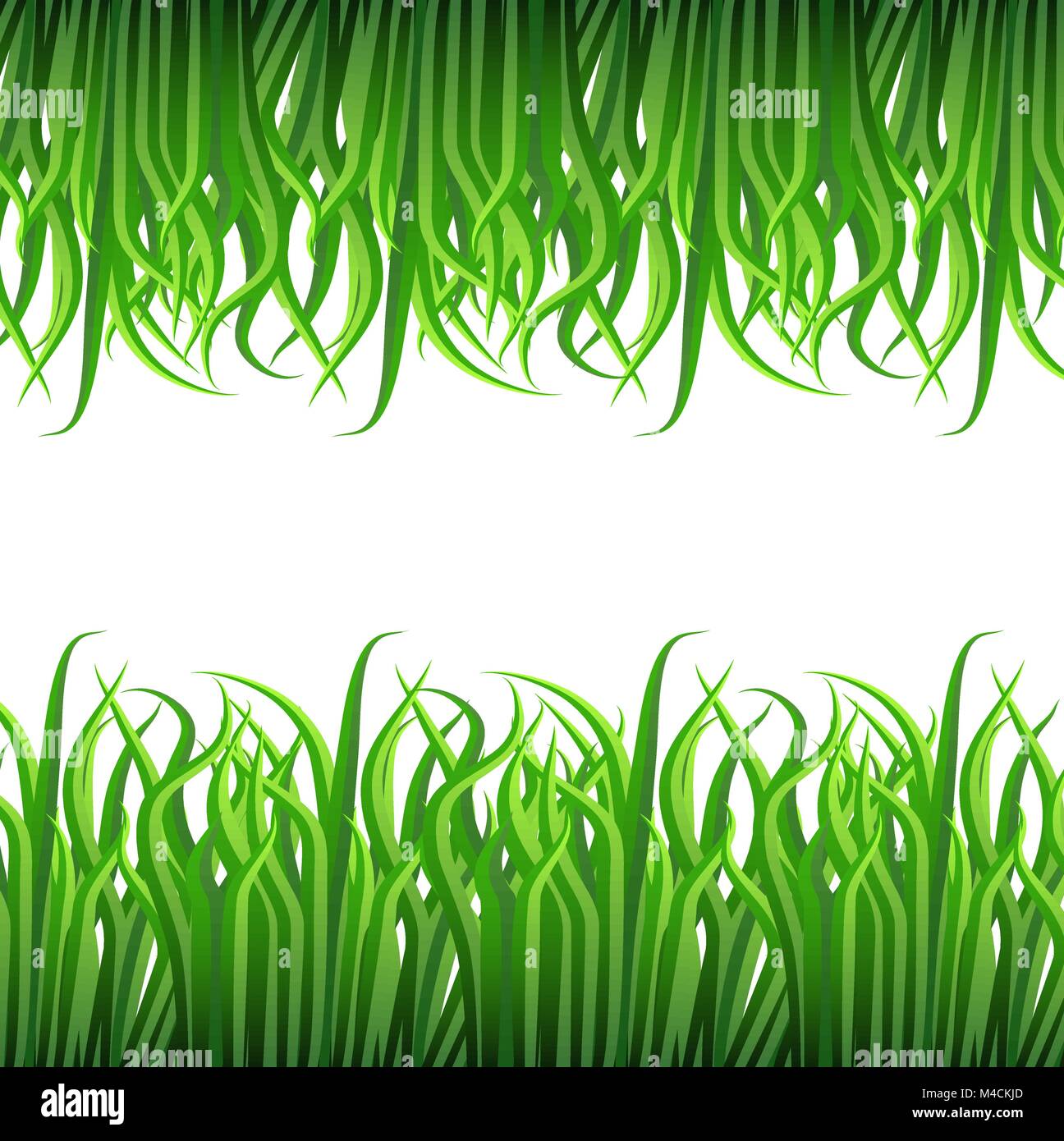 L'image d'une frontière d'herbe. Illustration de Vecteur