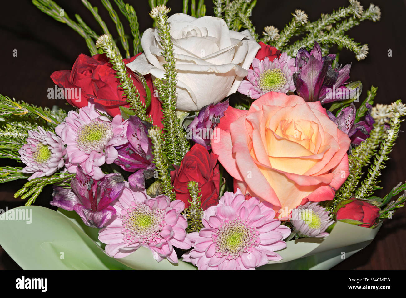 Bouquet couleur mixte rose Banque de photographies et d’images à haute