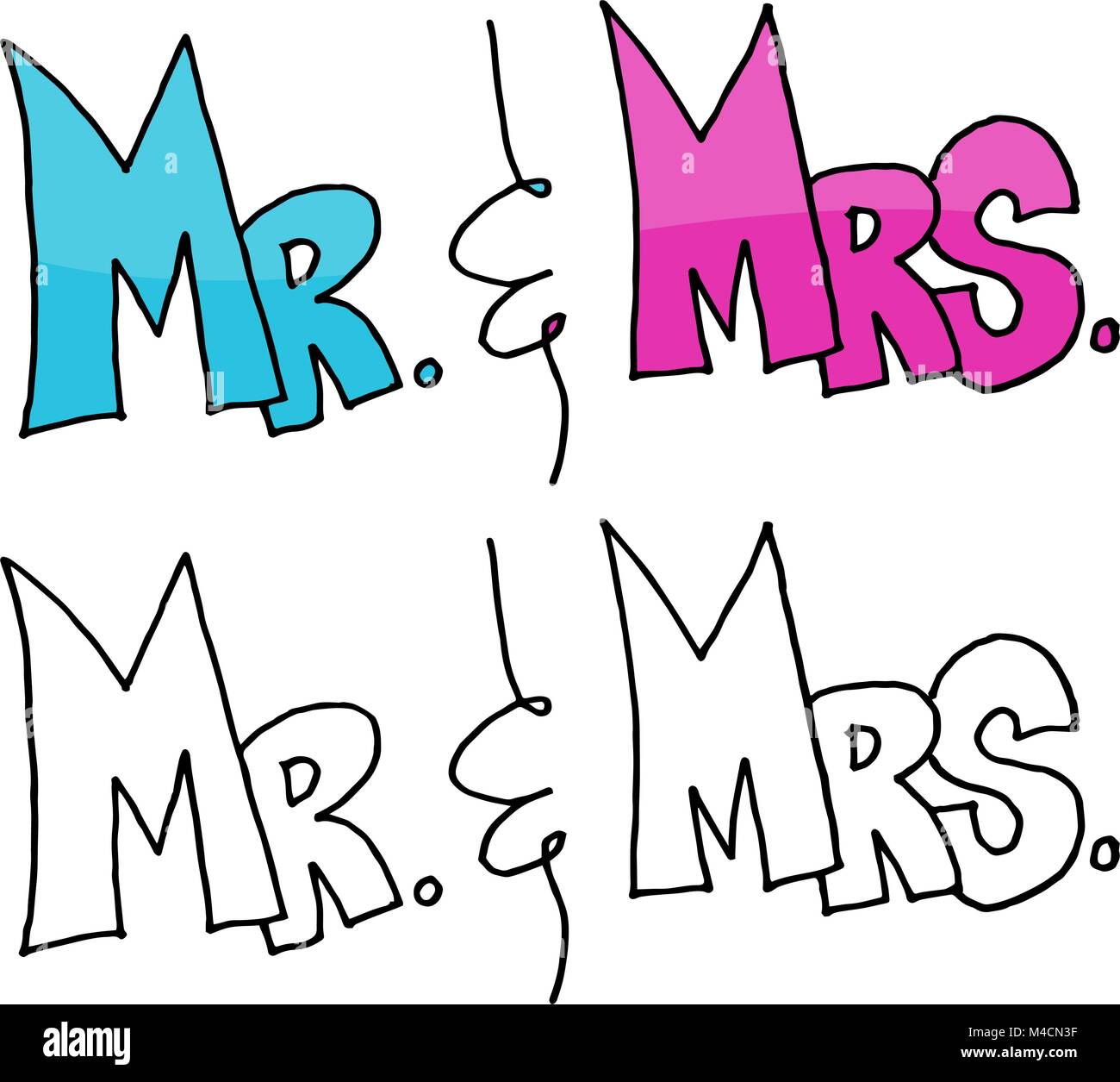 L'image d'un M. et Mme Message. Illustration de Vecteur