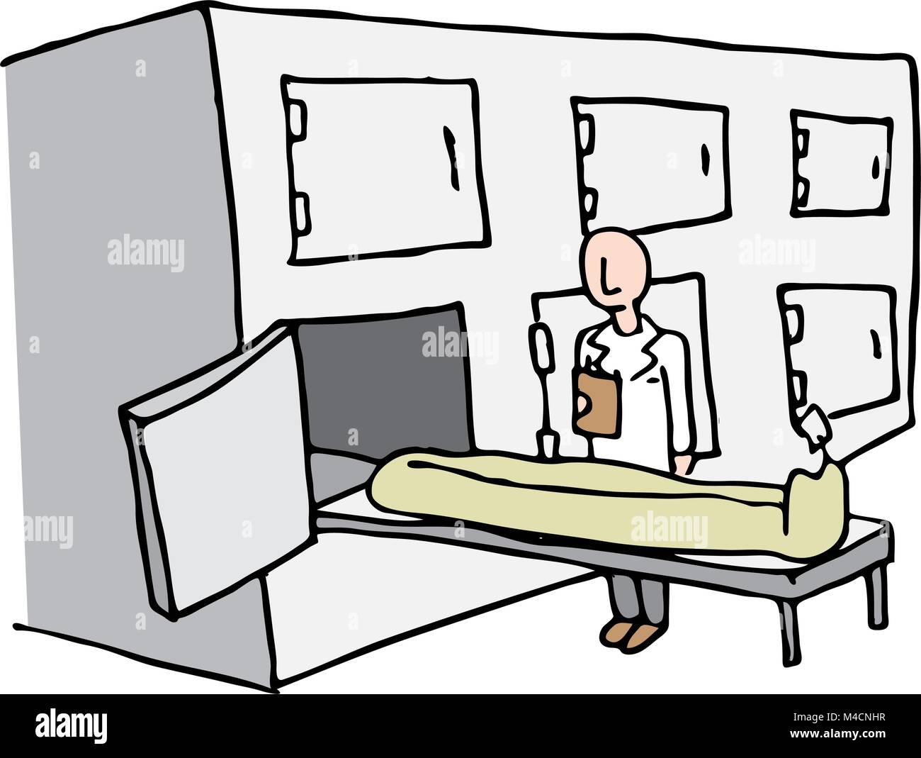 L'image d'une morgue Coroner Chambre. Illustration de Vecteur