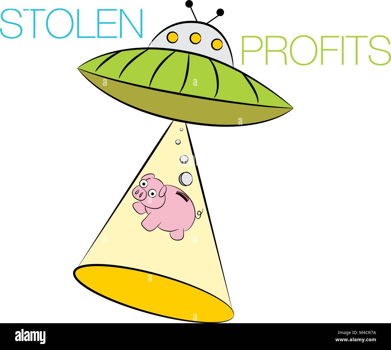 L'image d'une caricature représentant les profits volés pour les entreprises. Illustration de Vecteur