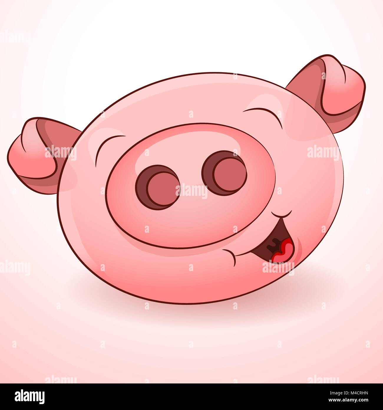 Une image d'un caractère de cochon souriant. Illustration de Vecteur Une image d'un caractère de cochon souriant. Illustration de Vecteur