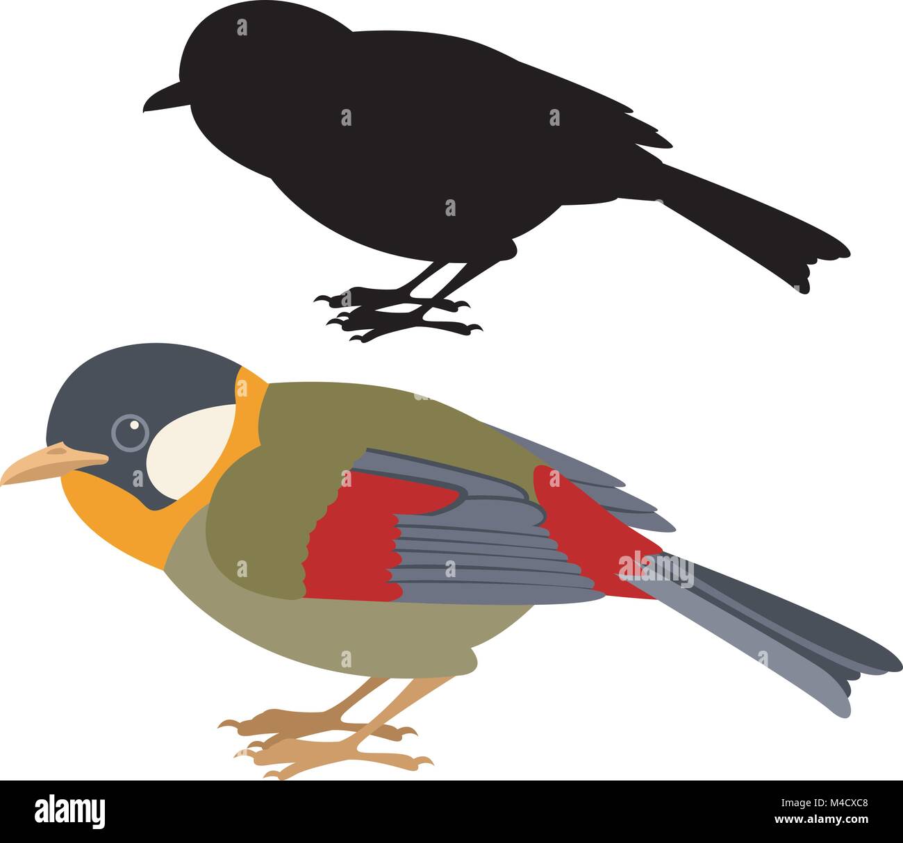 Gouldian Finch vector illustration silhouette noire style plat Illustration de Vecteur Gouldian Finch vector illustration silhouette noire style plat Illustration de Vecteur