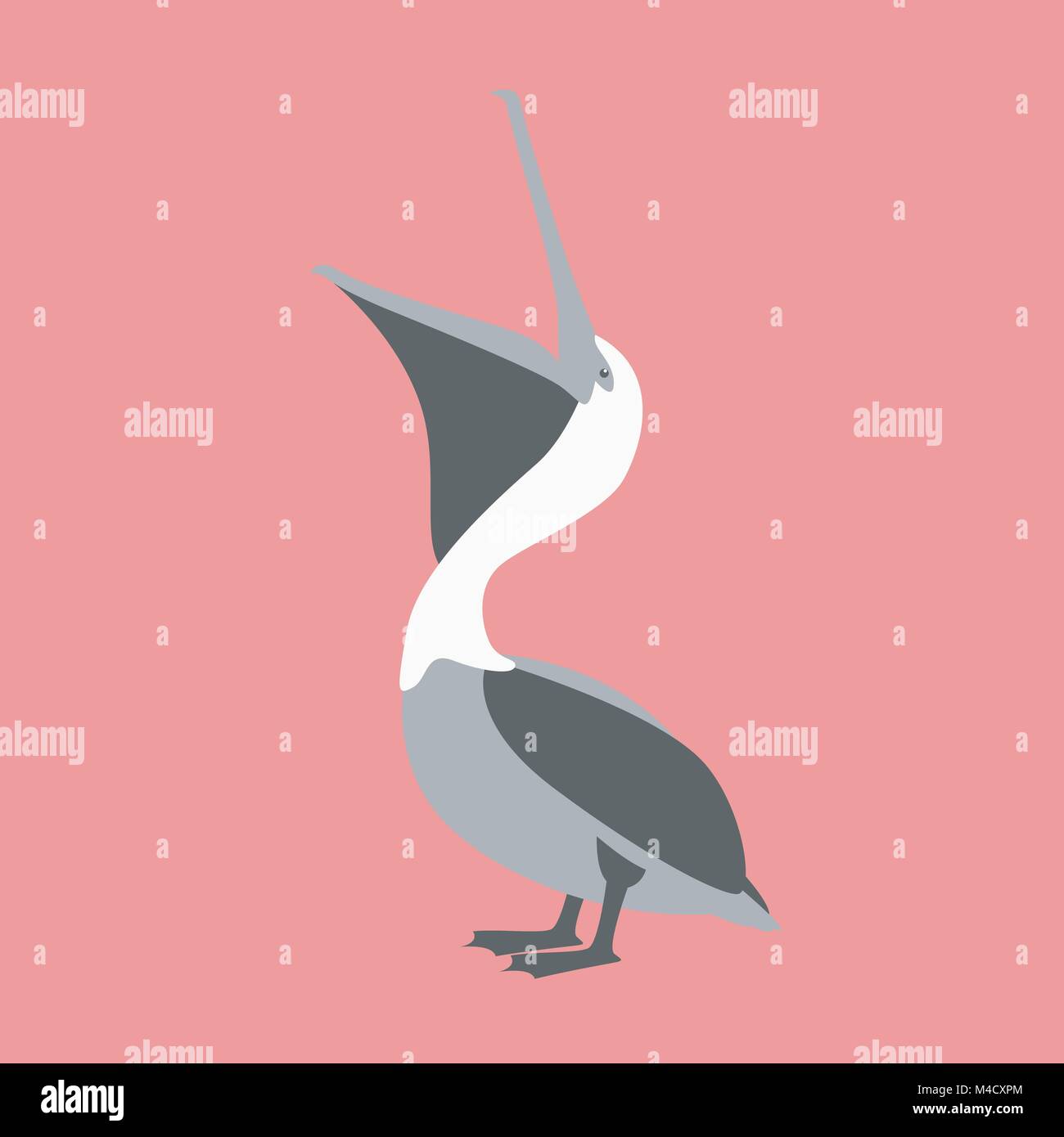 Pelican vector illustration style plat côté profil Illustration de Vecteur Pelican vector illustration style plat côté profil Illustration de Vecteur
