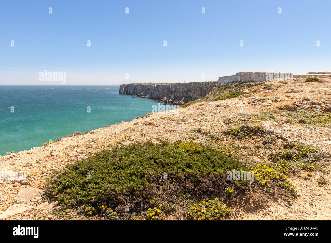 Littoral et plage de Sagres, Algarve, Portugal Banque D'Images