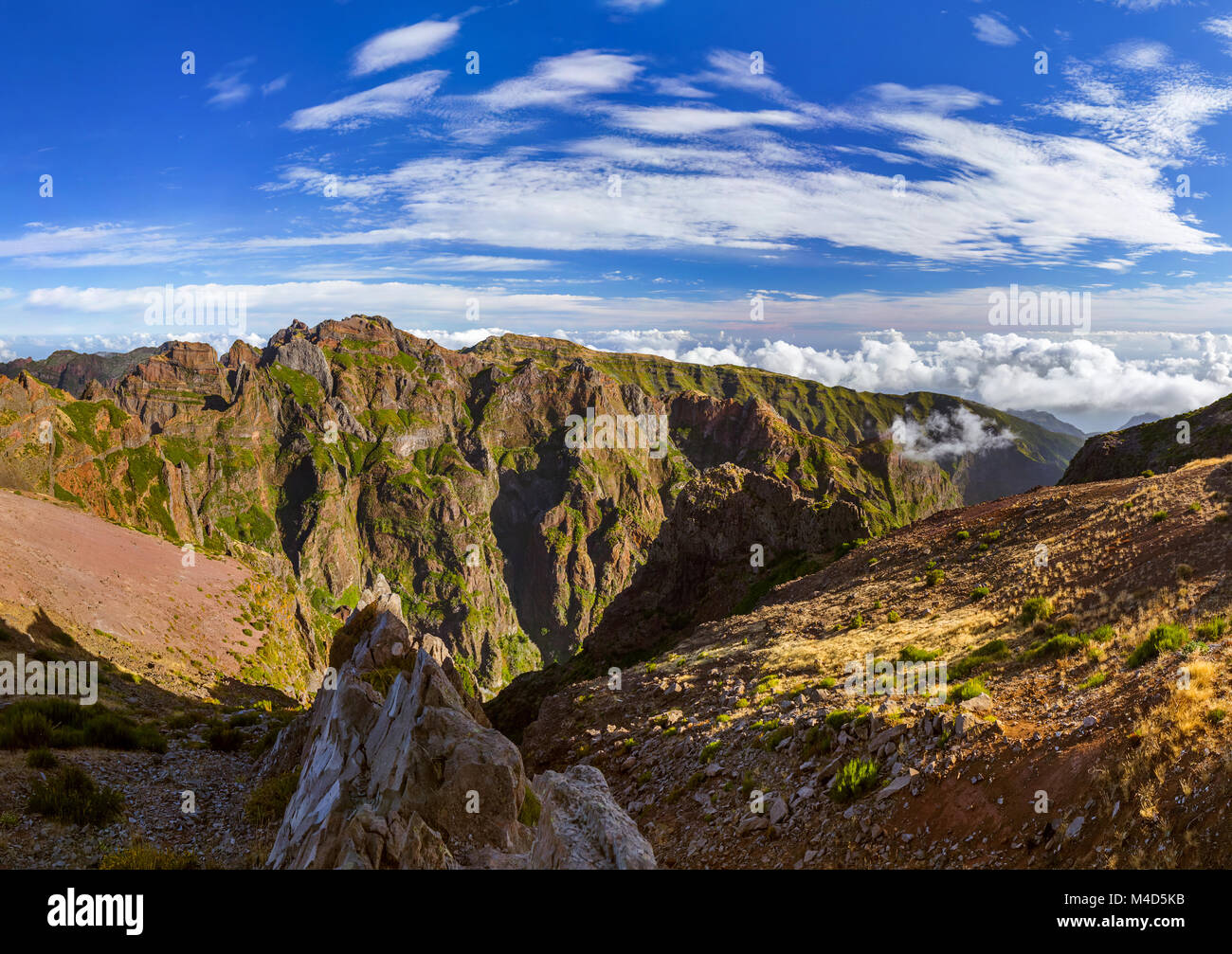 Pico do Arierio et Pico Ruivo Madère - Portugal Banque D'Images