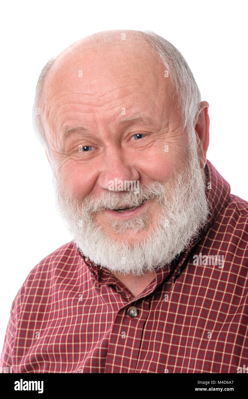 Man souriant isolated on white Banque D'Images