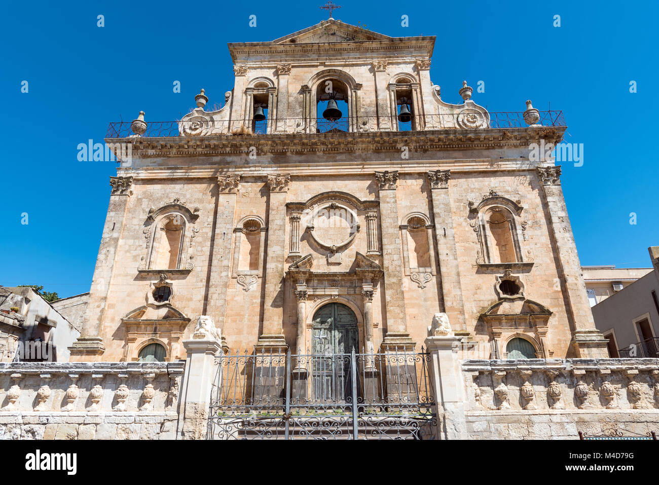 La chiesa di San Sebastiano à Buscemi, Sicile Banque D'Images