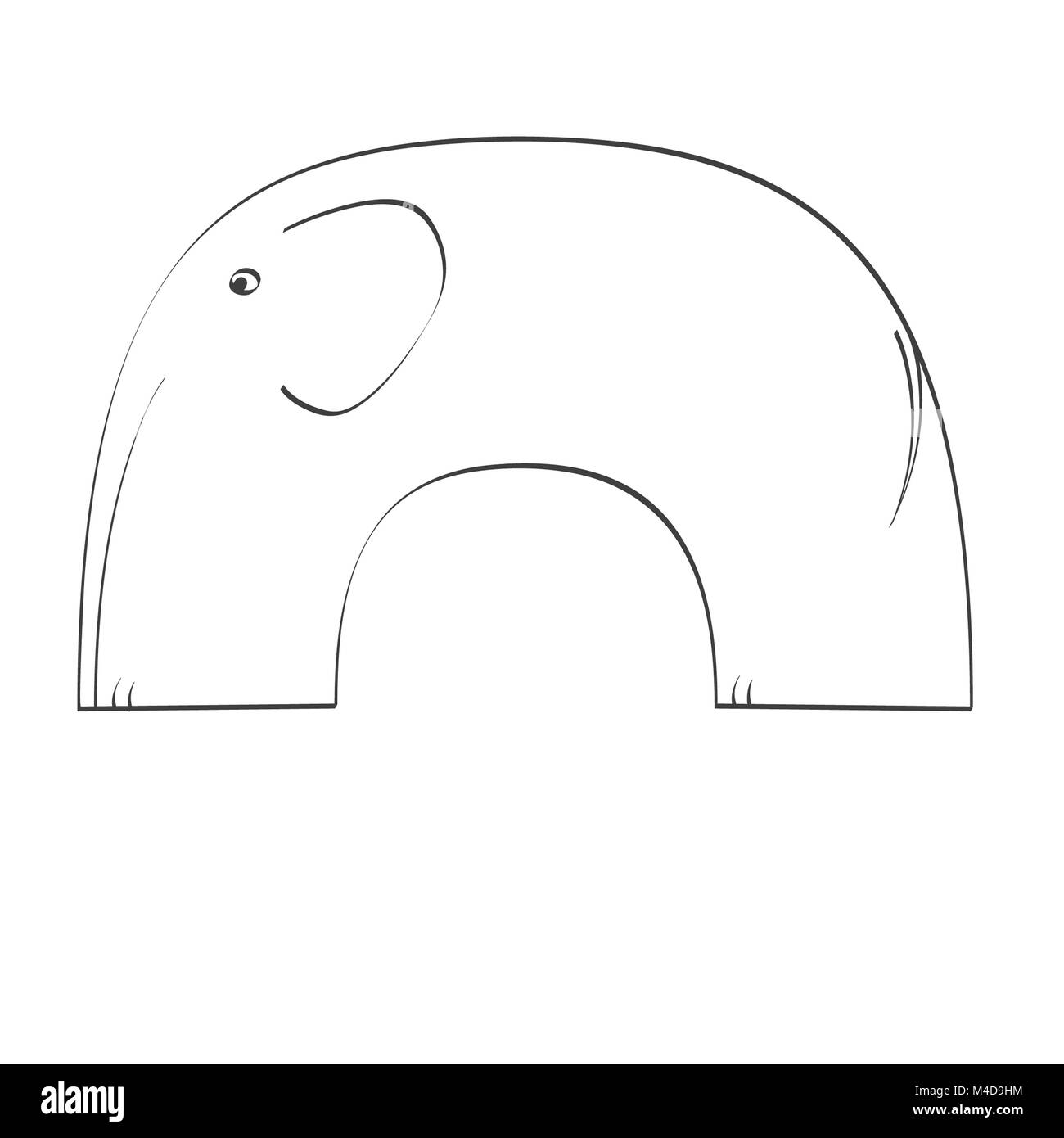 Éléphant simplifié Banque D'Images