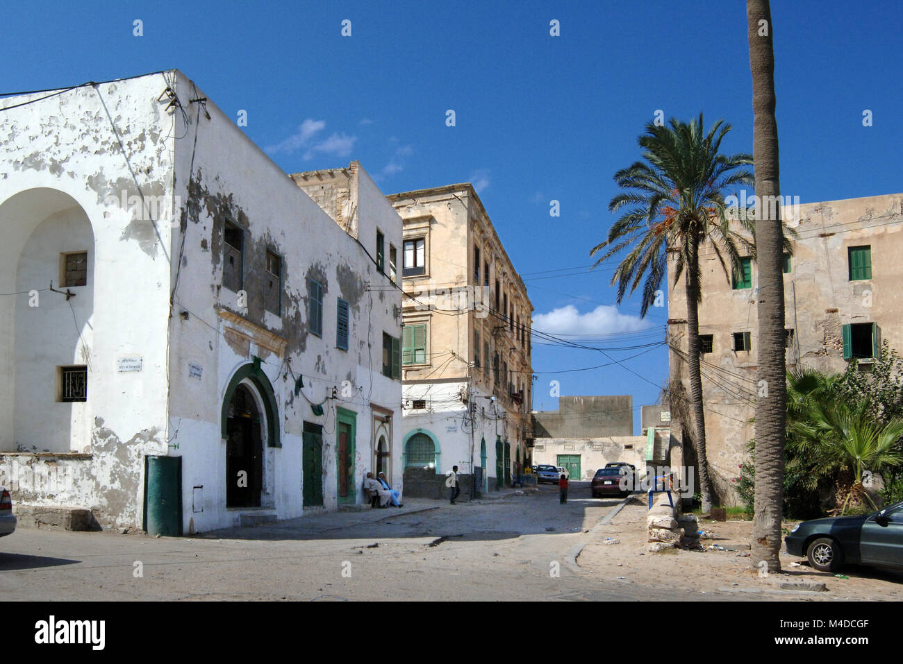 Vue sur la rue depuis Tripoli, la capitale libyenne Banque D'Images