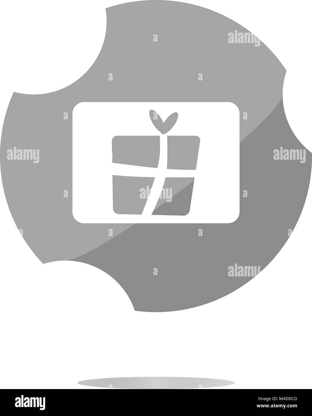 Icône cadeau - metal bouton app pour Noël et d'halloween Banque D'Images